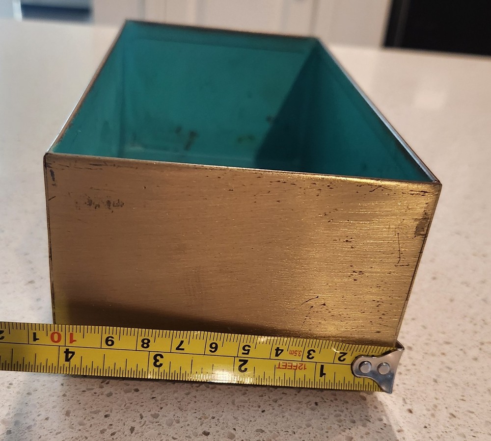 Vintage Solid Brass Planter Box By Planter Inc.