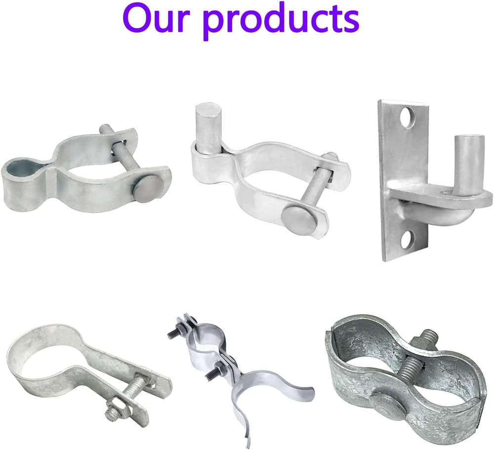 2 Pack Chain Link Fence Gate Post Hinge - Use for outside Diameter Post/Pipe - G