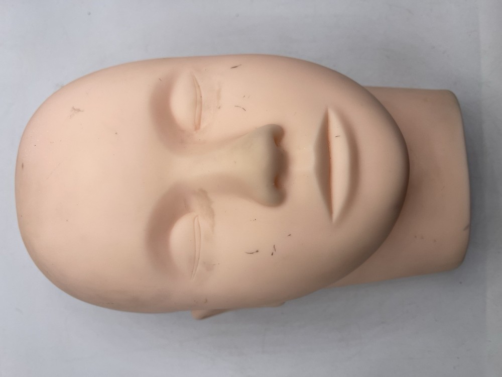 2 Heads Training Mannequin Head Makeup Eyelash Extension Practice Model Display
