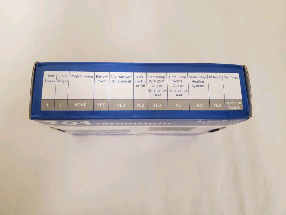 SW701 Digital Thermostat with Large LCD Display Non-Programmable Single Stage