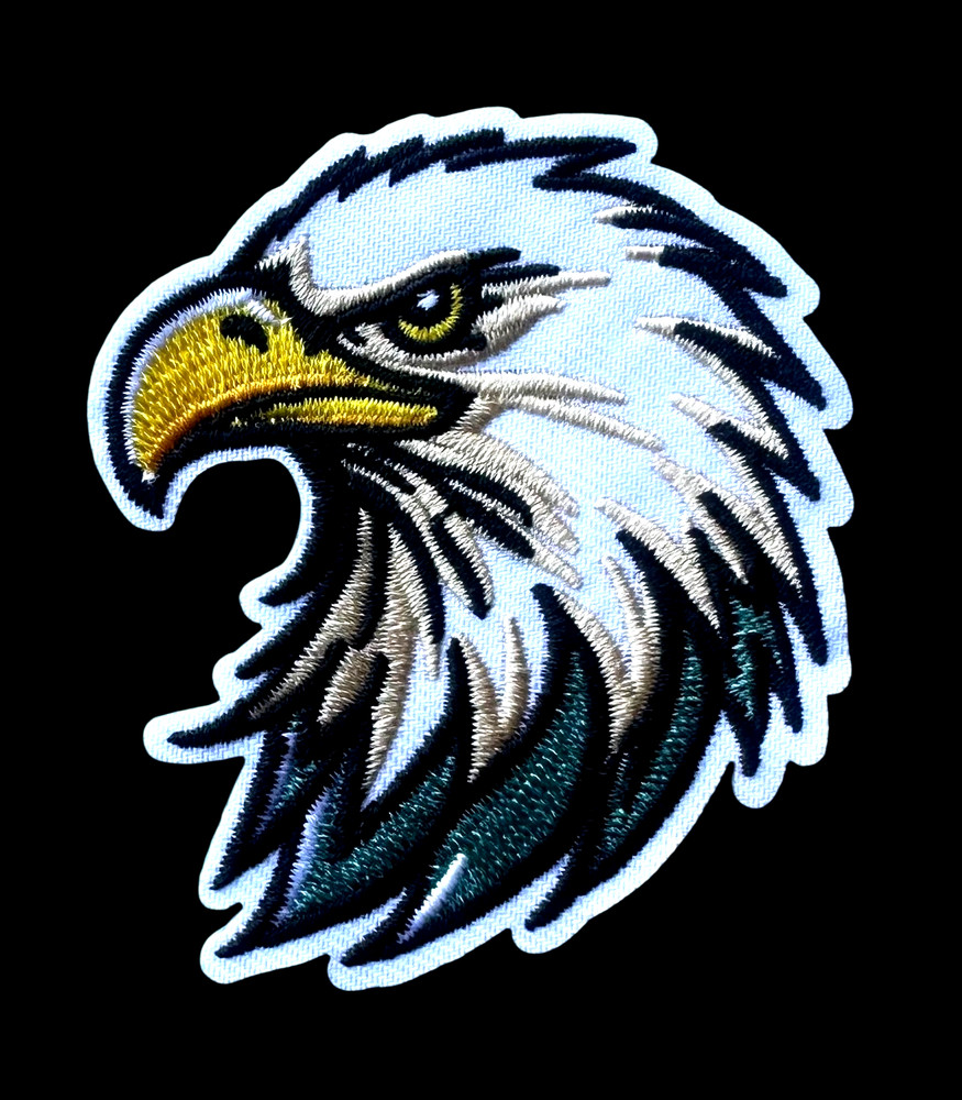 Eagle Head Pattern iron on Patch2+3/4 x 2+1/2 inch