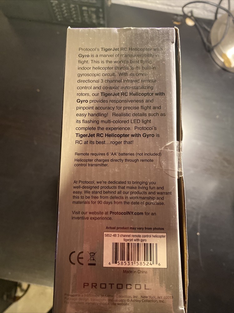 Protocol Remote Control Helicopter Tigerjet with Gyro Tiger Jet - Open Box -