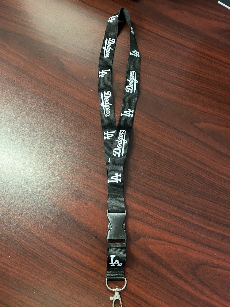 LOS ANGELES DODGERS BLACK/ WHITE KEYCHAIN LANYARD……MLB
