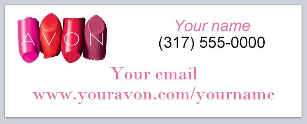Personalized Address labels Avon Independent Consultant (AC 950)
