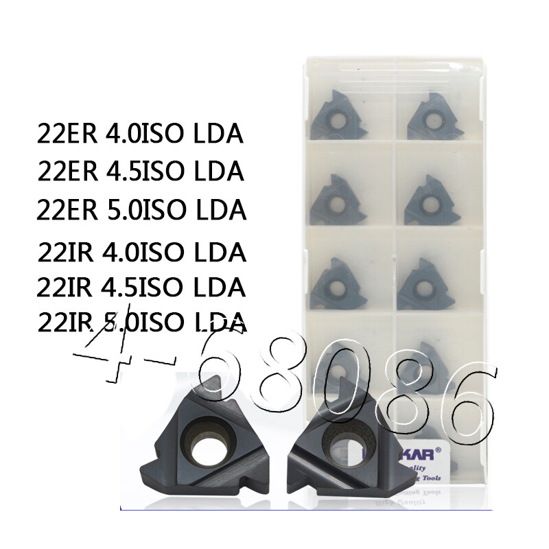 5PC 22IR 5.0ISO LDA 5mm picth Carbide insertS threading insert Indexable inserts