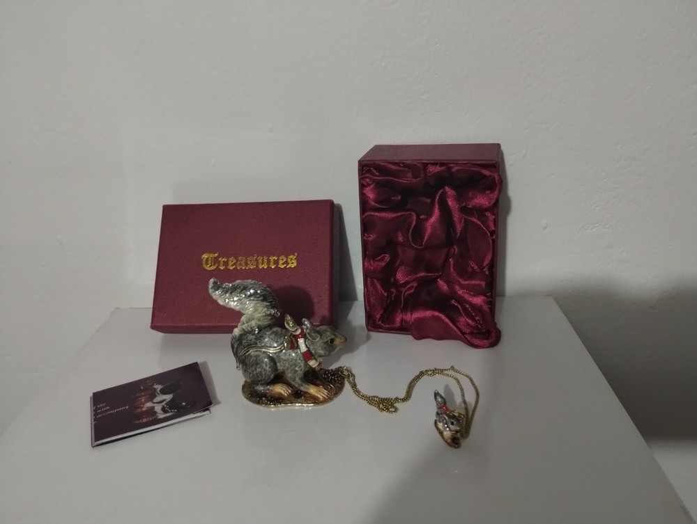 ENAMEL TRINKET BOX & PENDANT BY TREASURES