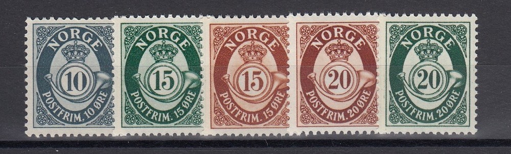 Norway 1950/52 Posthorn VF MNH stamps
