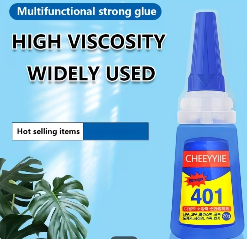 401 Instant Super Glue 20ML Fast Strong Adhesive Multi Purpose Clear Fix