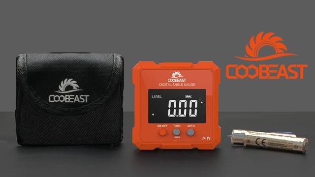 Digital Angle Finder with Backlight & Magnetic Base - Compact Protractor Tool fo