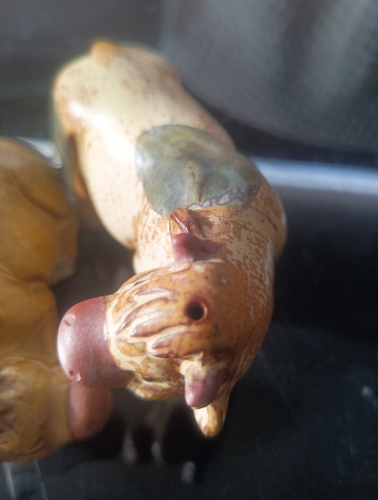 Pottery cow bull salt pepper Ceramic