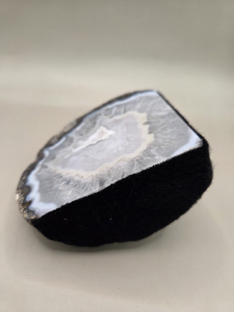 Natural Agate Geode Paperweight Felt Lined