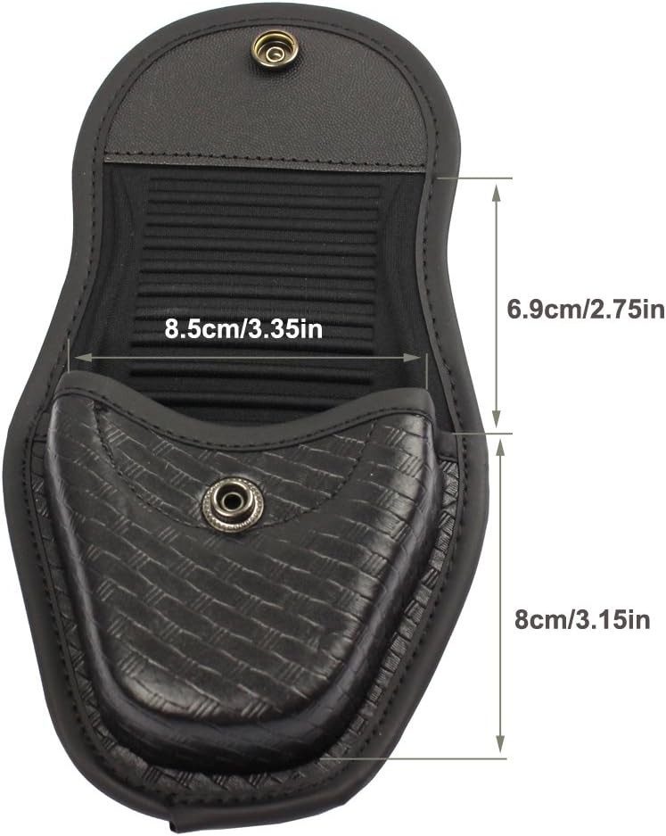 Versatile Molded Handcuff Case with Hidden Snap Closure - Fits 2" & 2.25" Belts