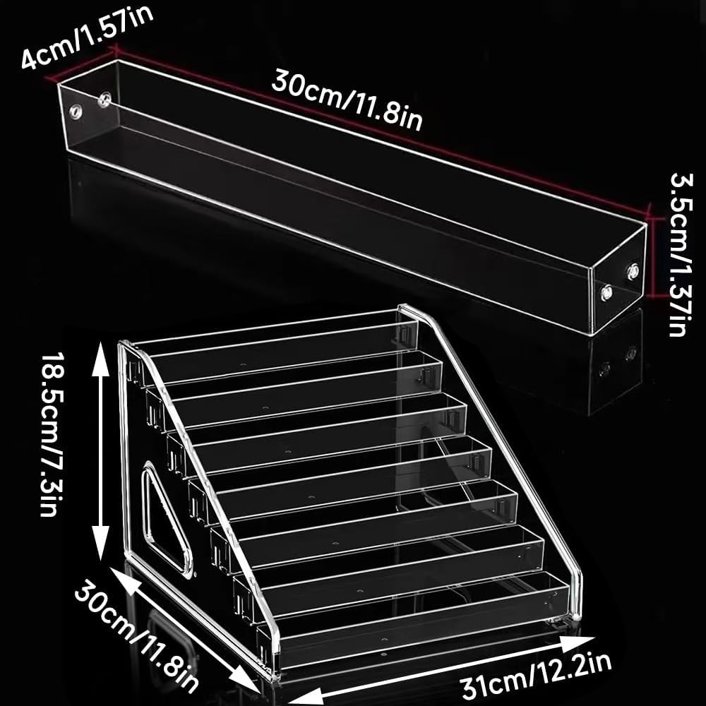 7-Layer Acrylic Nail Polish Rack Organizer, Clear Storage