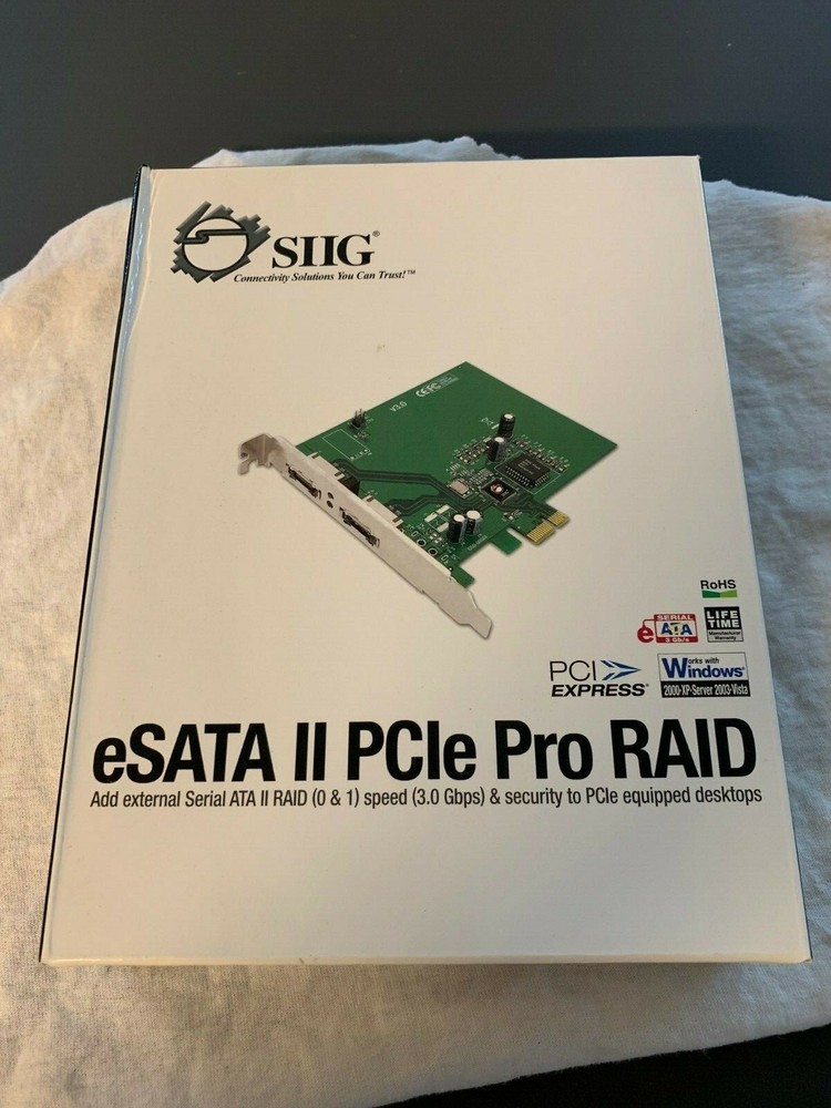 SIIG ESATA II PCIE PRO RAID CONTROLLER SC-SAE312-S3