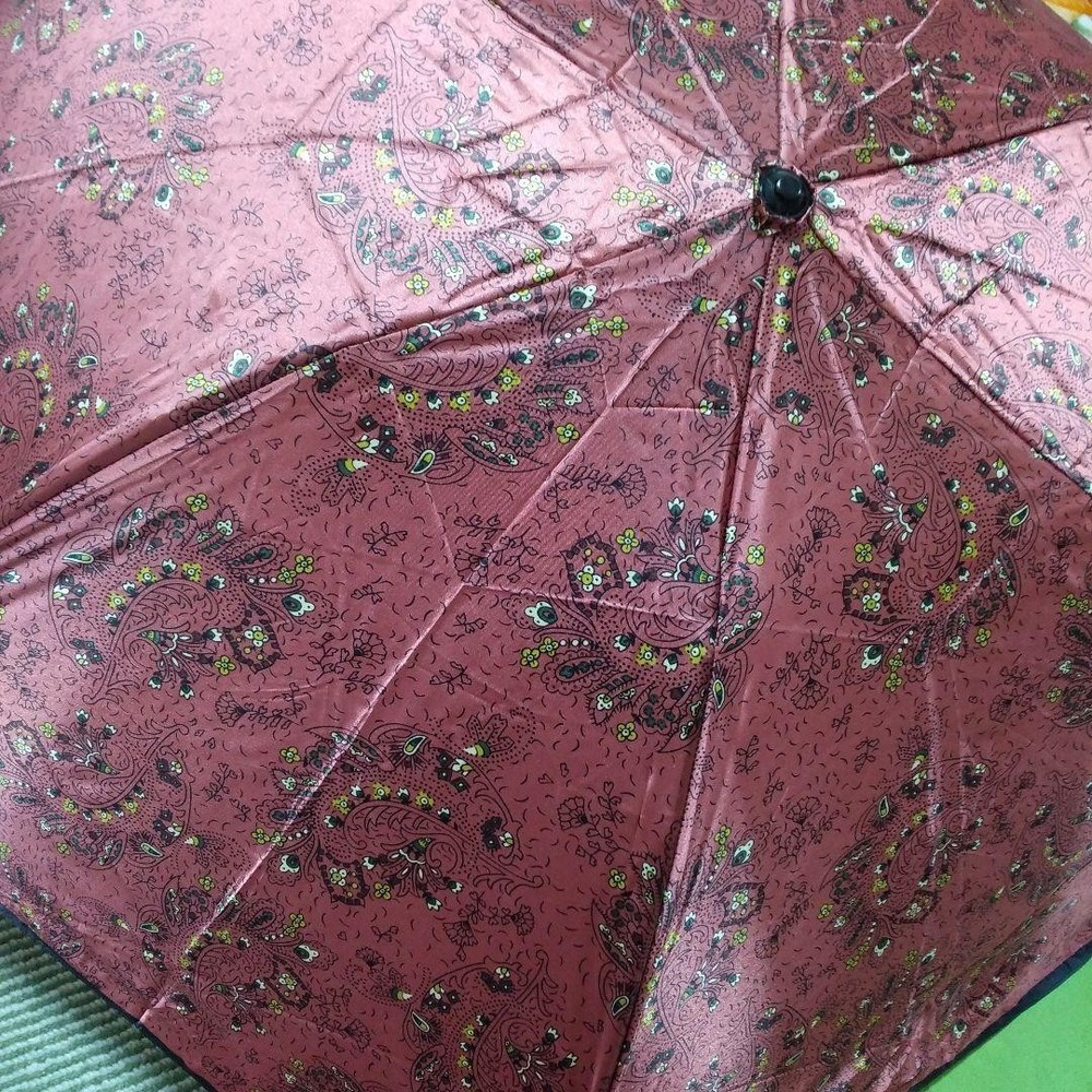 DIOR Folding Umbrella 55cm Wine Paisley Pattern New Authentic Genuine
