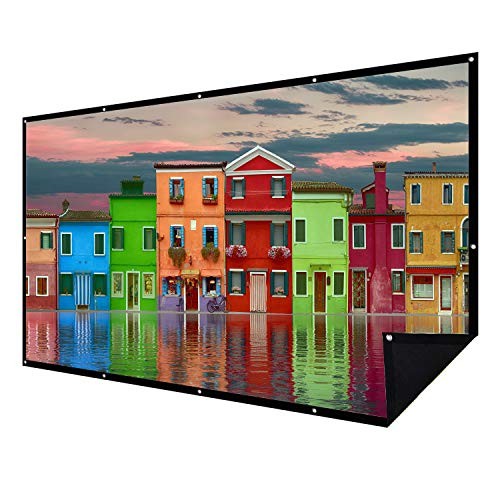Double Layer Projector Screen 16:9 Portable Projection Movie Screen 3D 100 inch