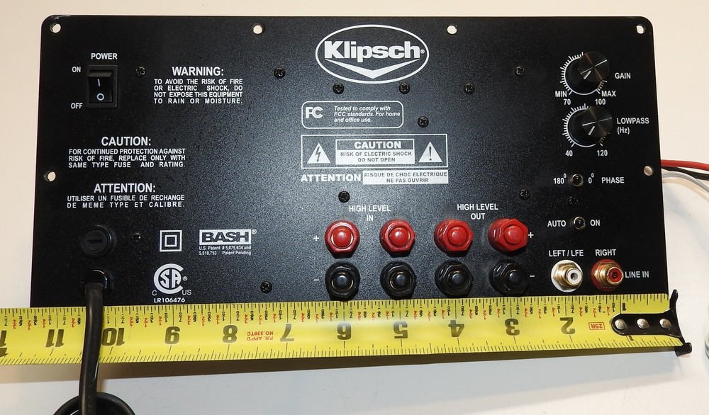 KLIPSCH SUB 10 POWERED SUBWOOFER AMPLIFIER MODULE BOARD SUB10 (* AMPLIFIER ONLY