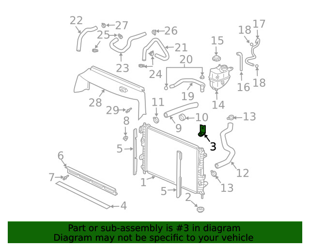Genuine GM Cooling Module Bracket 22689759