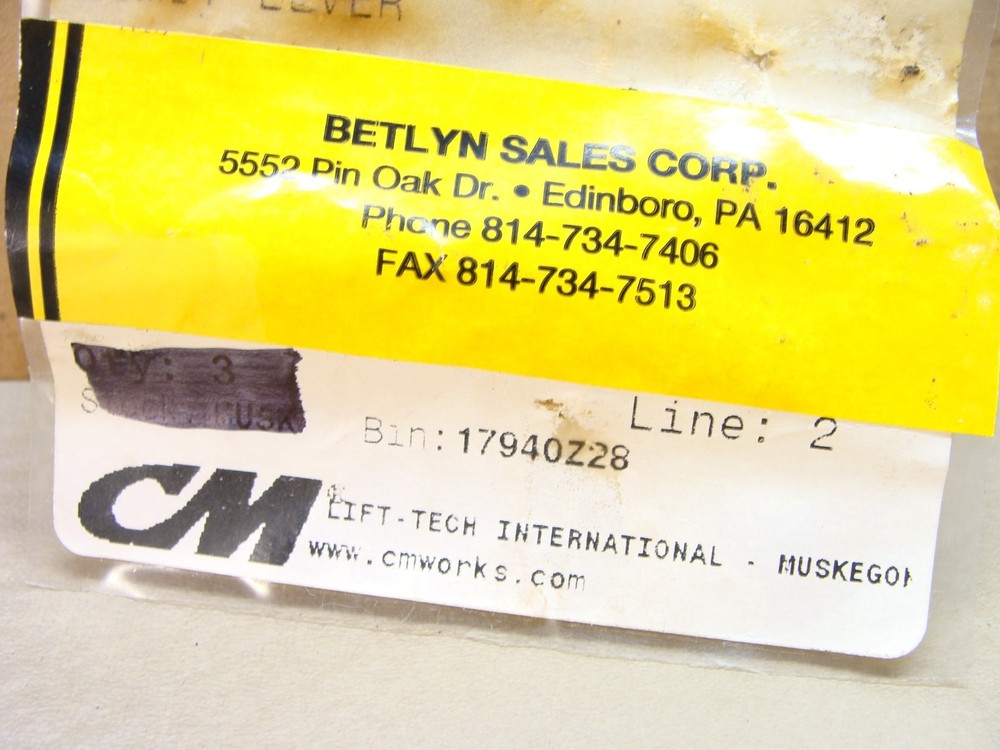 NEW CM BUDGIT hoist 332159 limit lever