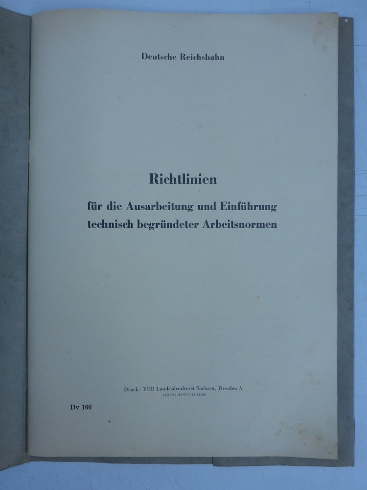 Deutsche Reichsbahn Guidelines For The Development And Introduction Technical Be