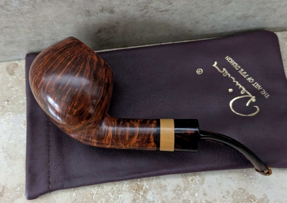 NEW !! REINER "B" PIPE ART DESIGN CHUBBY BENT 9MM BRIAR PIPE