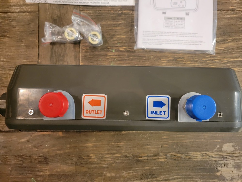 Rheem RETEX04 Electric Tankless Water Heater - Gray Read”