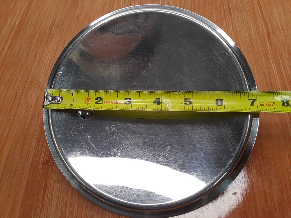 Staineless Steel Replacement Round Lid Medium Pots. Pre-owned.