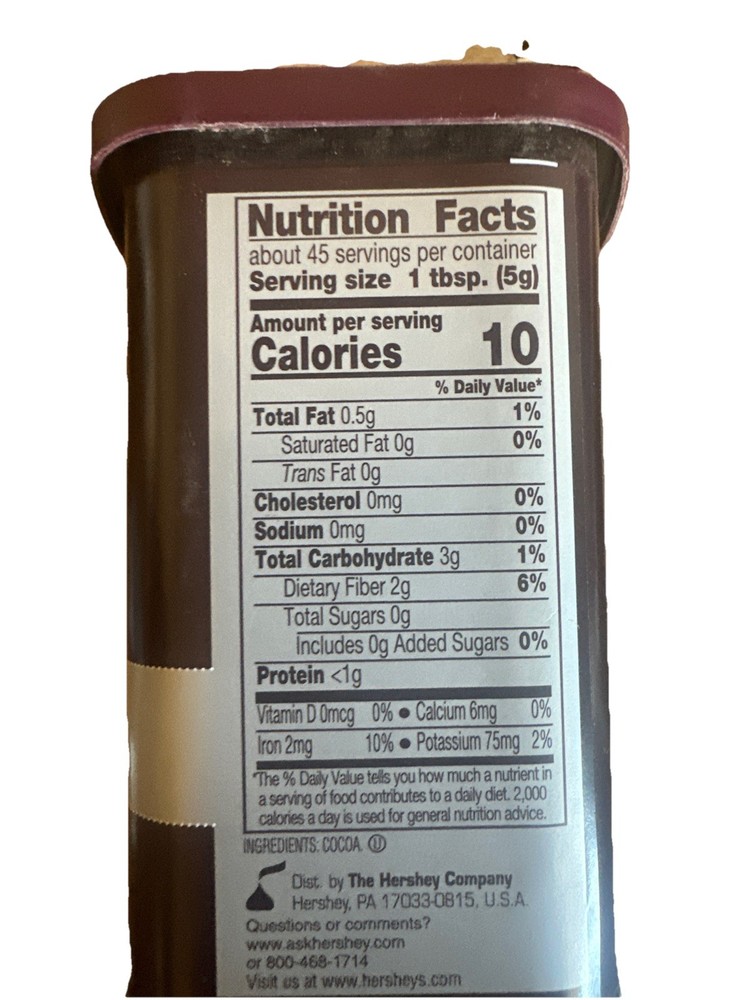 Hershey's Unsweetened 8 oz Cocoa Container