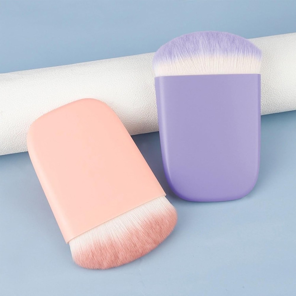 Professional Makeup Brush With Comfortable Handle Synthetic Fibers Full Coverage