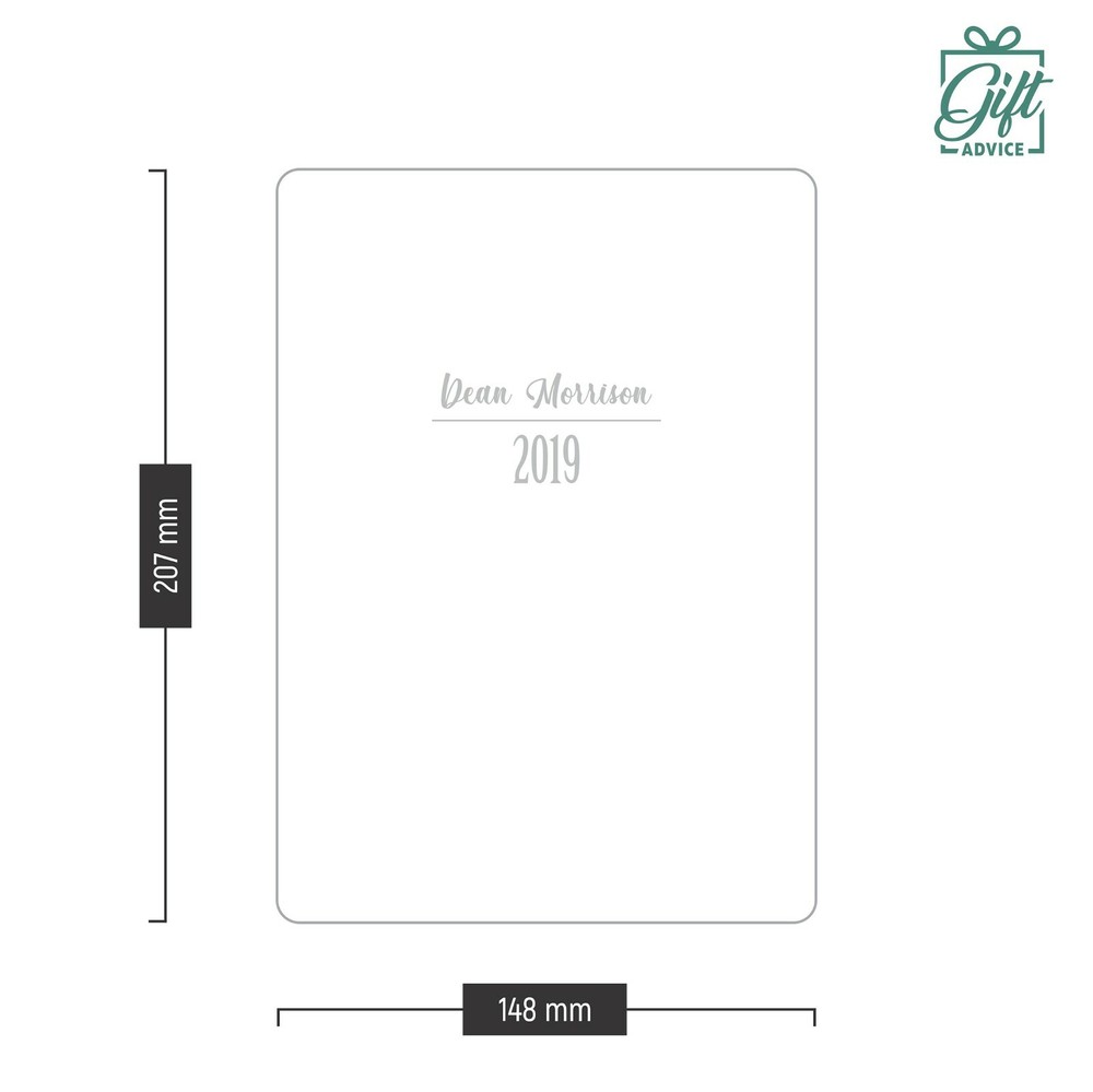 Personalised Customized Engraved Leather Notebook Journal Diary A5 Gift