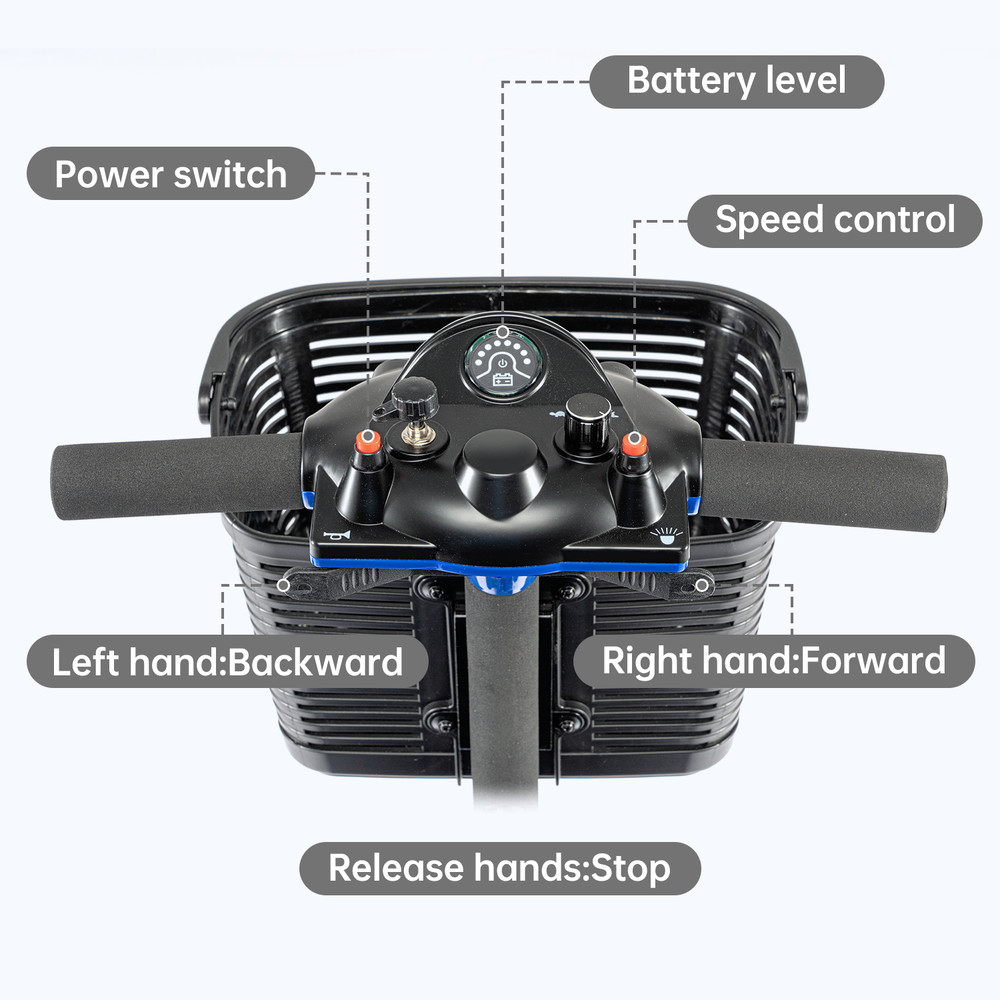3 Wheels Mobility Scooter Electric Powered Mobile Folding Wheelchairs Device US