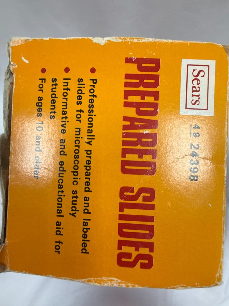 Sears Prepared Microscope Slides Set 36 Specimens Science Education Lab Kit