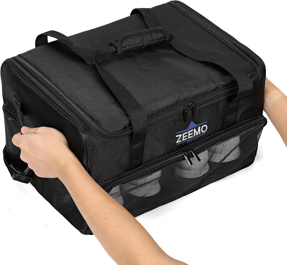 Golf Trunk Organizer, 2 Layer Car Locker with Ventilated Compartment for 2 Pair