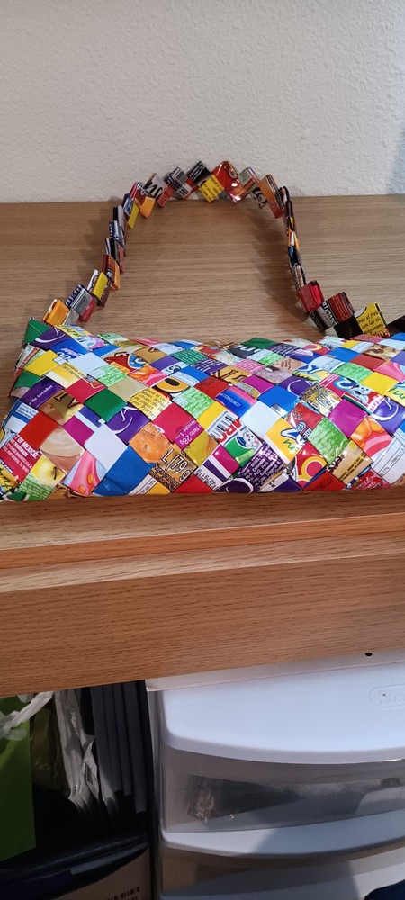 Vintage Candy Wrapper Woven Purse