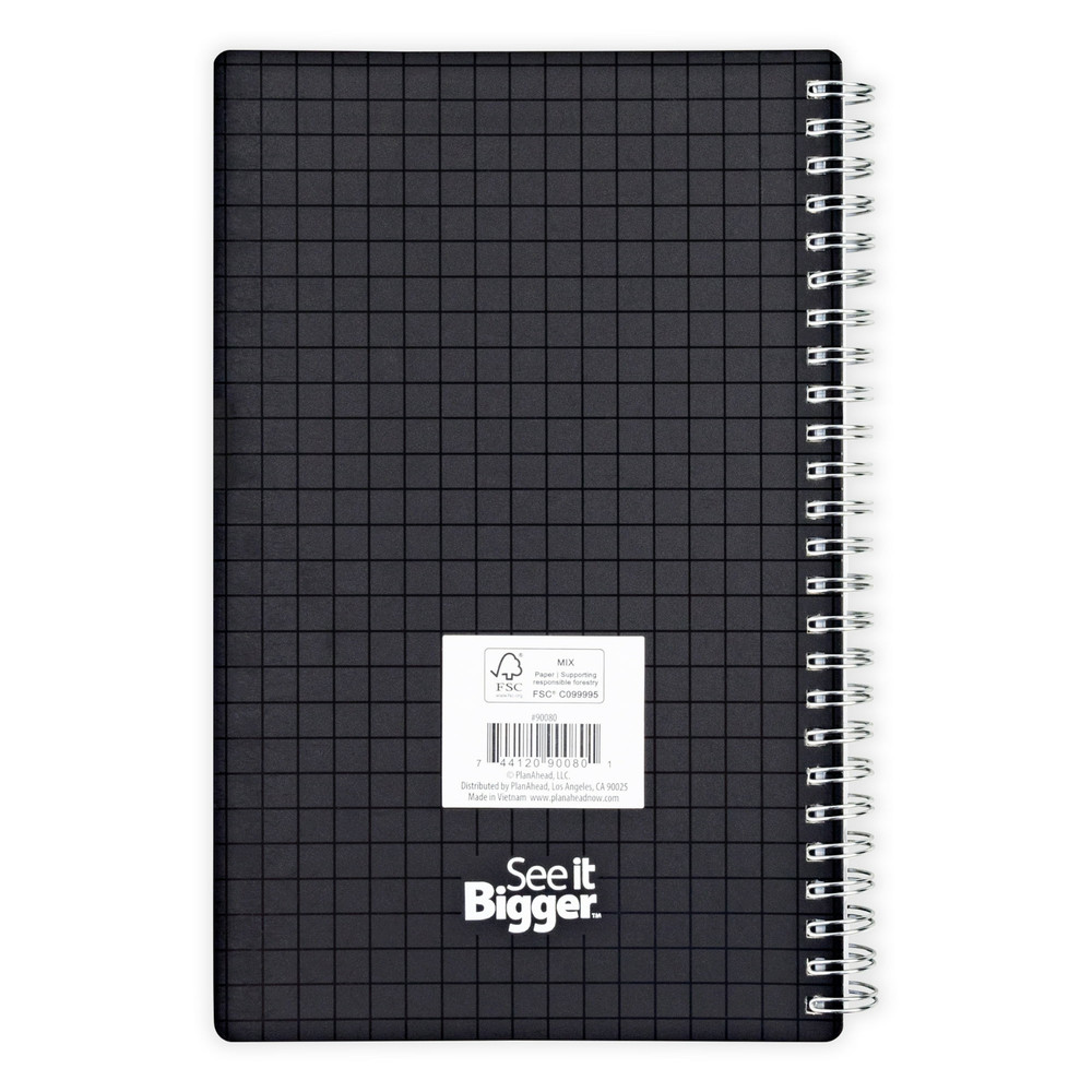 See It Bigger Medium Weekly Planner Black | 15-Month Oct 2025–Dec 2026