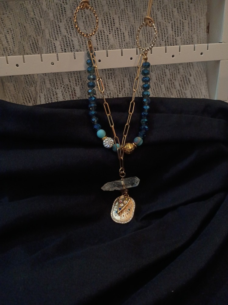Handmade Blue Lava Bead Matte Finish