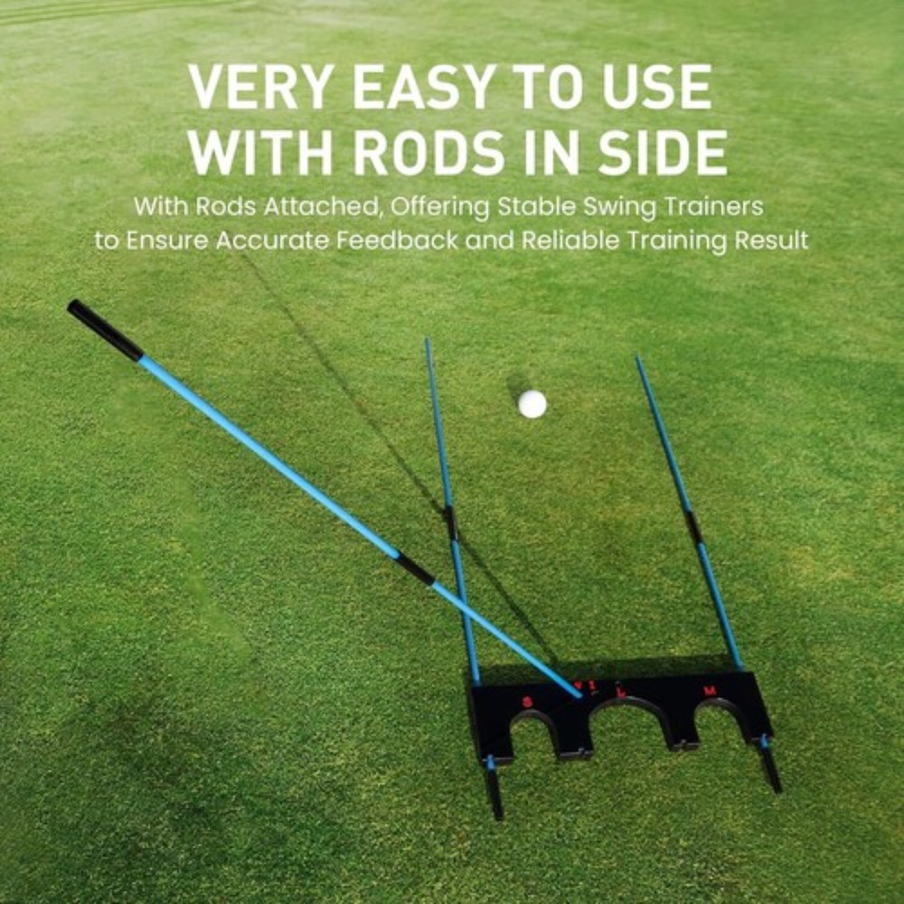 With Tour Aim, Golf Training Aid: 6 Alignment Sticks, 5 Swing Plane
