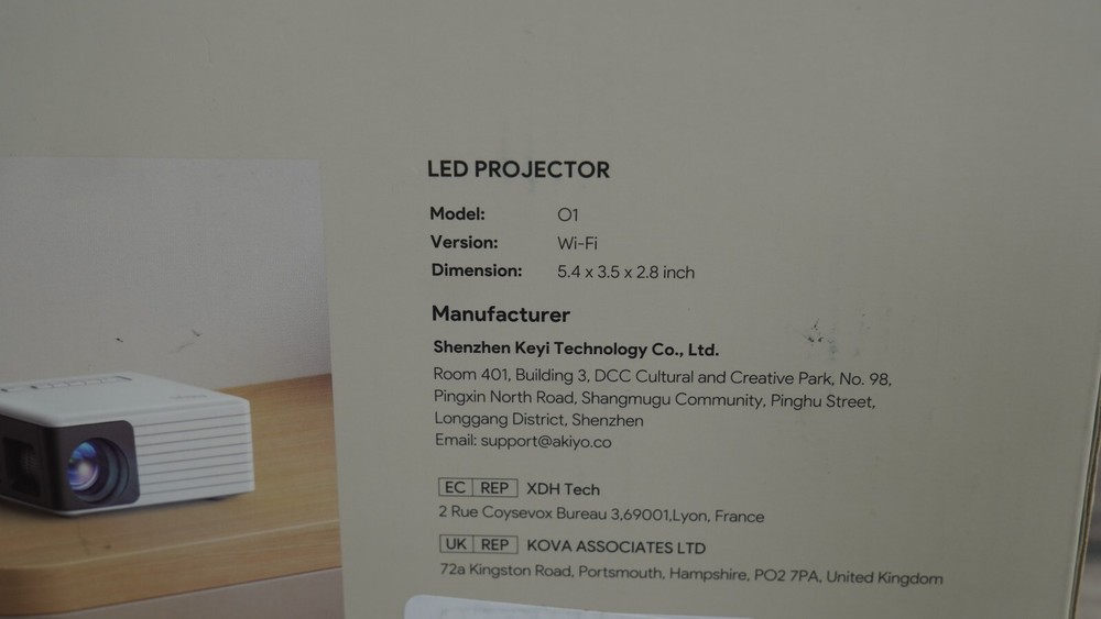 AKIYO O1 Mini LED Portable Projector (OPEN BOX)