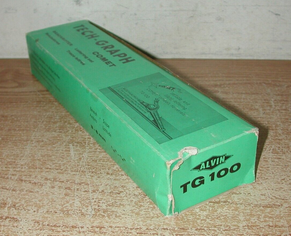 VNTAGE DRAFTING TOOLS: ALVIN TECHGRAPH COMET, POST 1144A SET, BRUNING SLIDE RULE