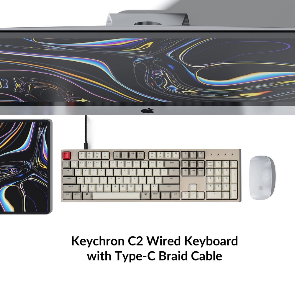 Keychron C2 Full Size Wired Mechanical Keyboard Compatible with Mac, Keychron...
