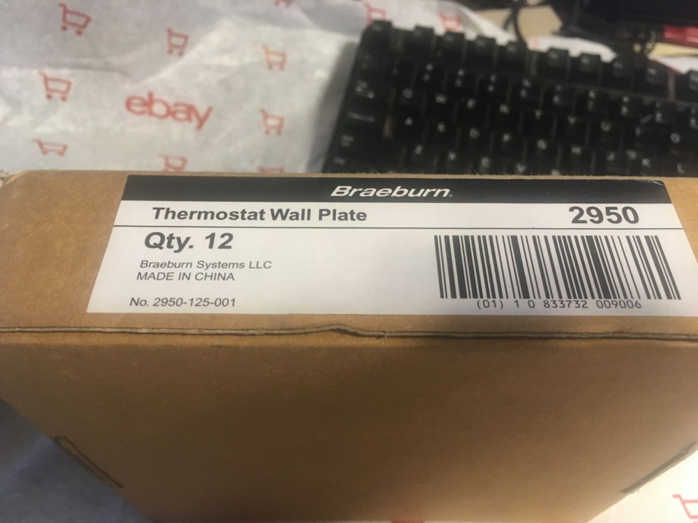 2950 Thermostat Wall Plate For All Braeburn Stats  Box of 12