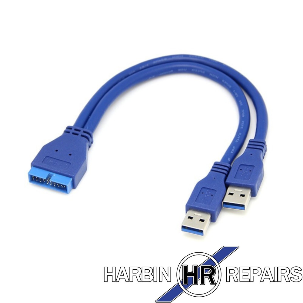 USB 3.0 A Male to Internal 19-pin USB 3.0 Motherboard Front Panel Adapter