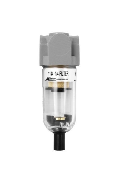 Milton® 1/4" NPT Polycarbonate Mini Filter, Includes a 20 Micron Filter, 150 PSI