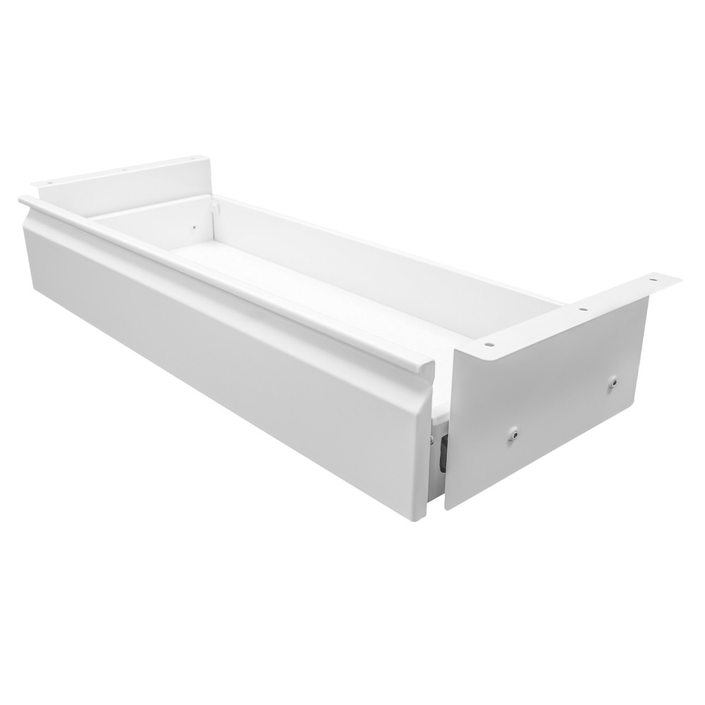White Under Desk Storage Drawer Sliding Pull Out Organizer for Home Office