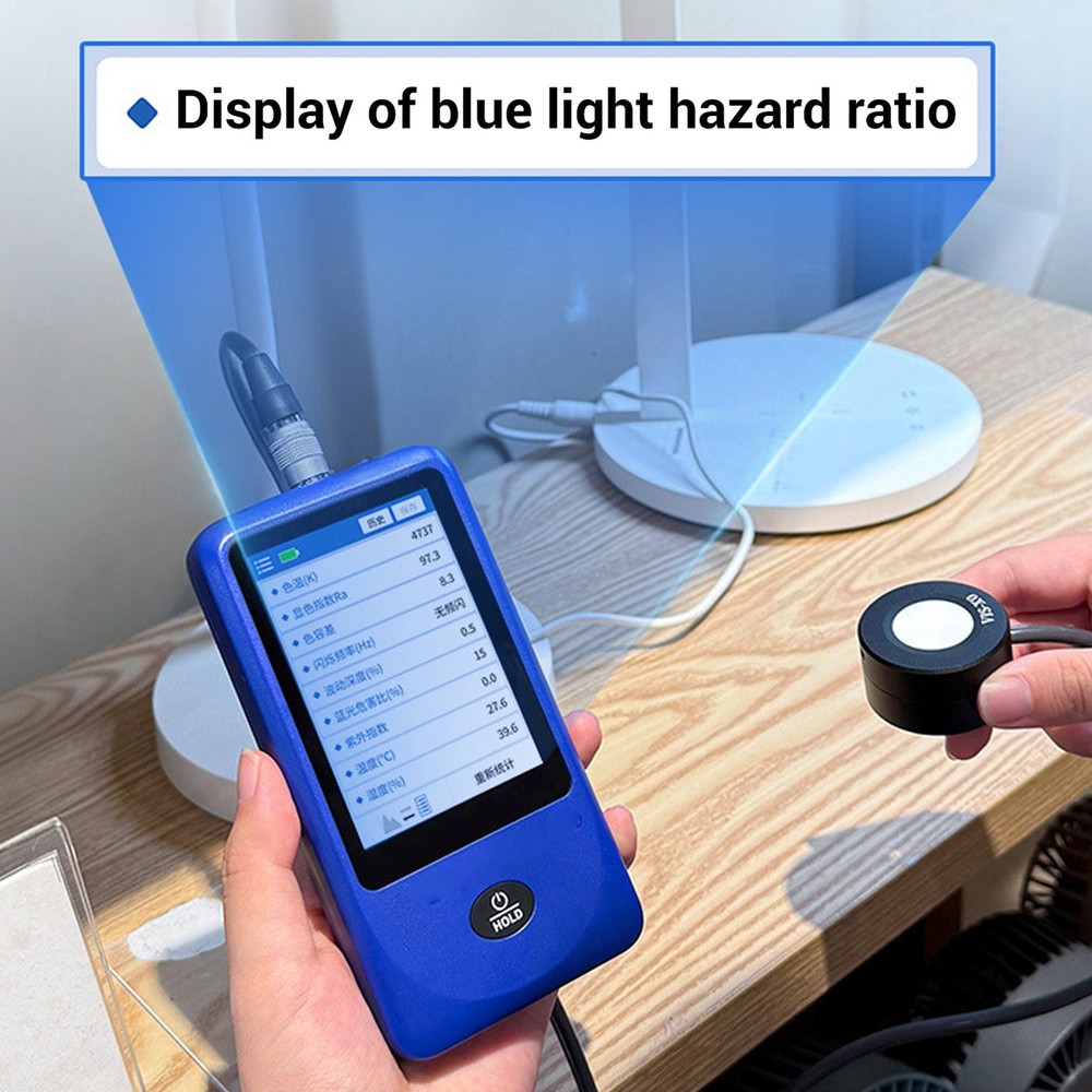 Light Spectrum Meter Handheld Spectrometer Illuminance Meter Curve