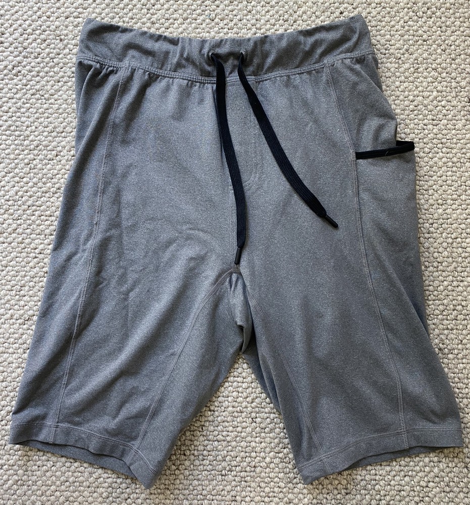Lululemon Mens Stretch Active Shorts - Medium - Grey - EUC
