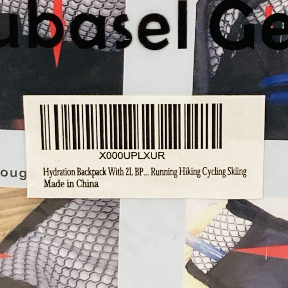Mubasel Gear Hydration Pack Backpack With 2L Bladder Black New