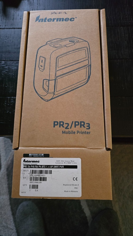 Intermec pr2 mobile printer, 2" print