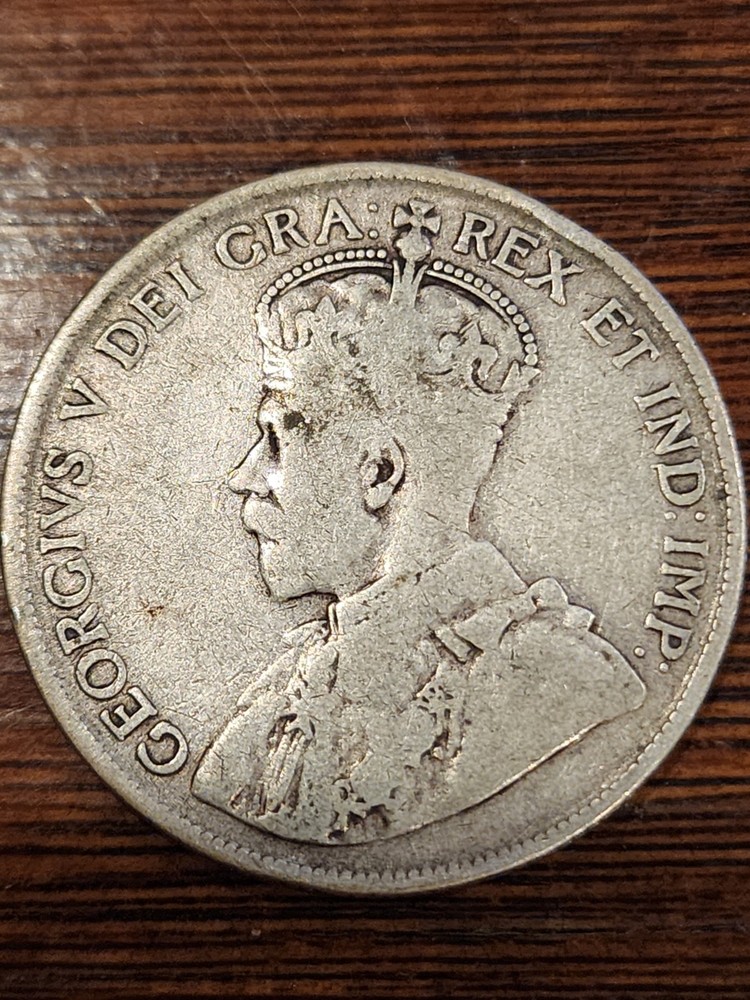 1918 Canada 50 Cents Silver Coin