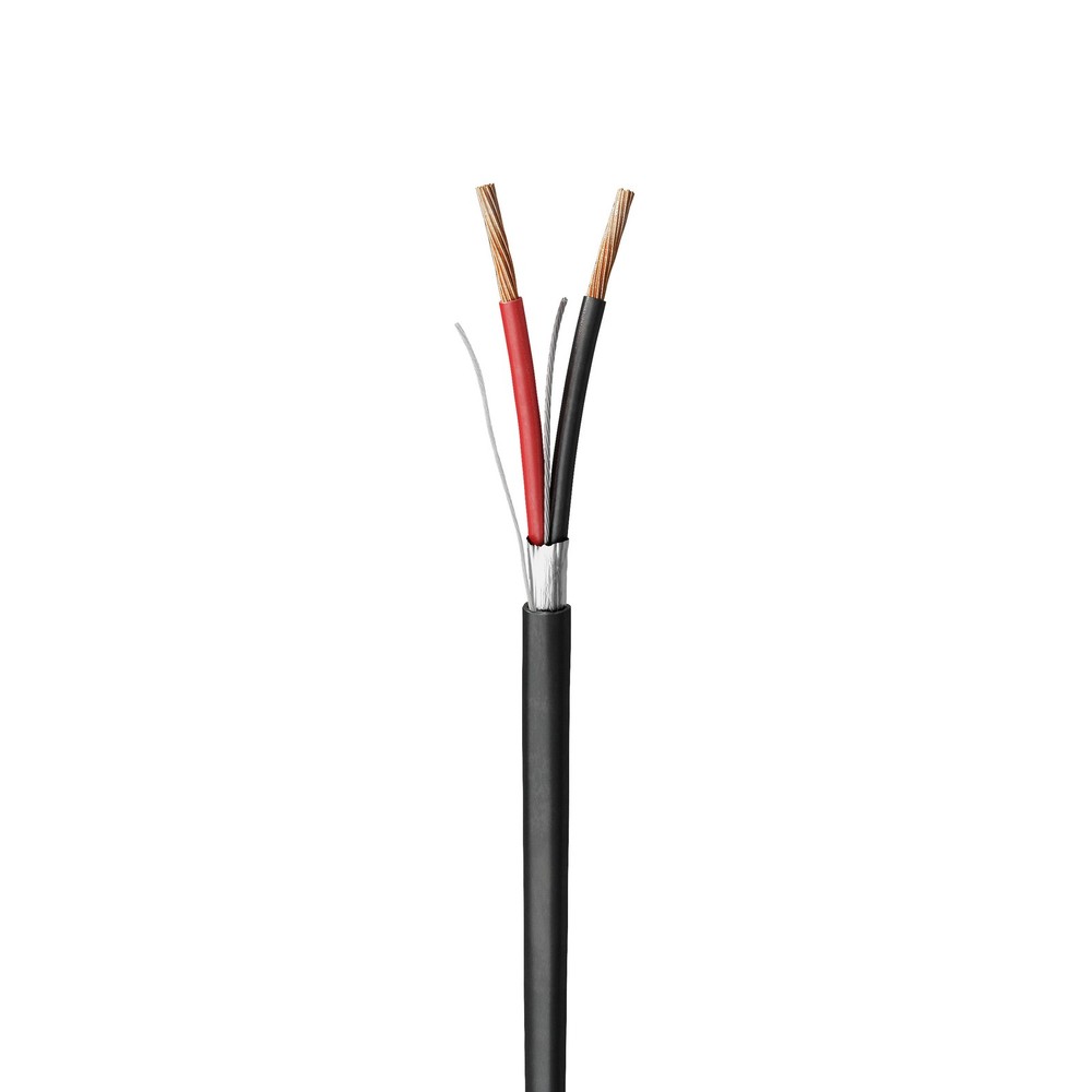 Voltive 16/2 Shielded Low Voltage Wire, Plenum CL3P, Black, 500ft